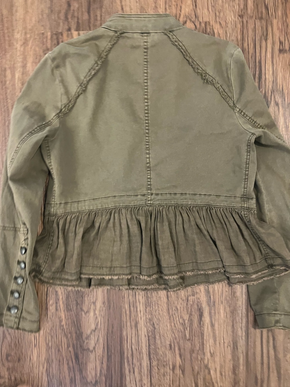 Free People Military Green peplum jacket Corset Jacket - Picture 9 of 11
